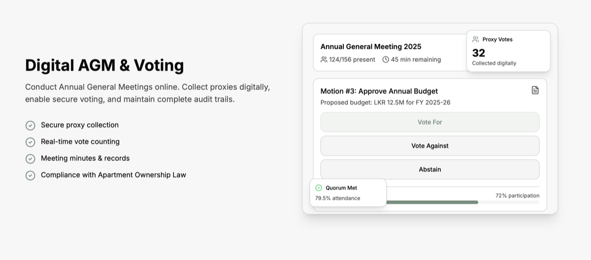 TownHouse — Digital AGM and voting